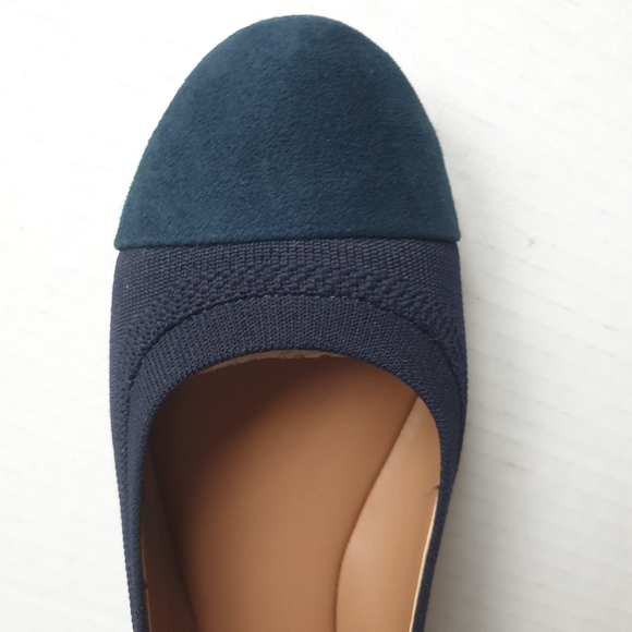 Ellen DeGeneres Lilliane Knit Heart Lagoon Bay Blue Slip-On Ballet Flats Sz 7.5 - Picture 11 of 16